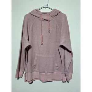 Victorias Secret Pink Women Size M Pink Cotton Fuzzy Pullover Hoodie